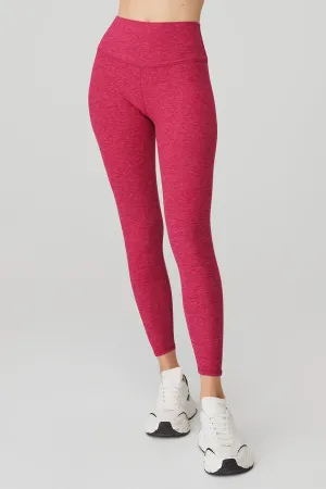 Alosoft High-Waist 7/8 Highlight Legging - Magenta Crush Heather