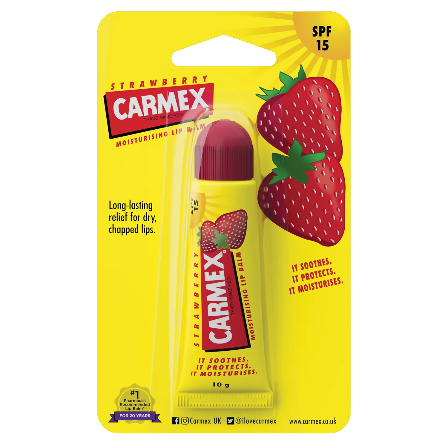 CARMEX Strawberry Lip Balm Tube (10g)