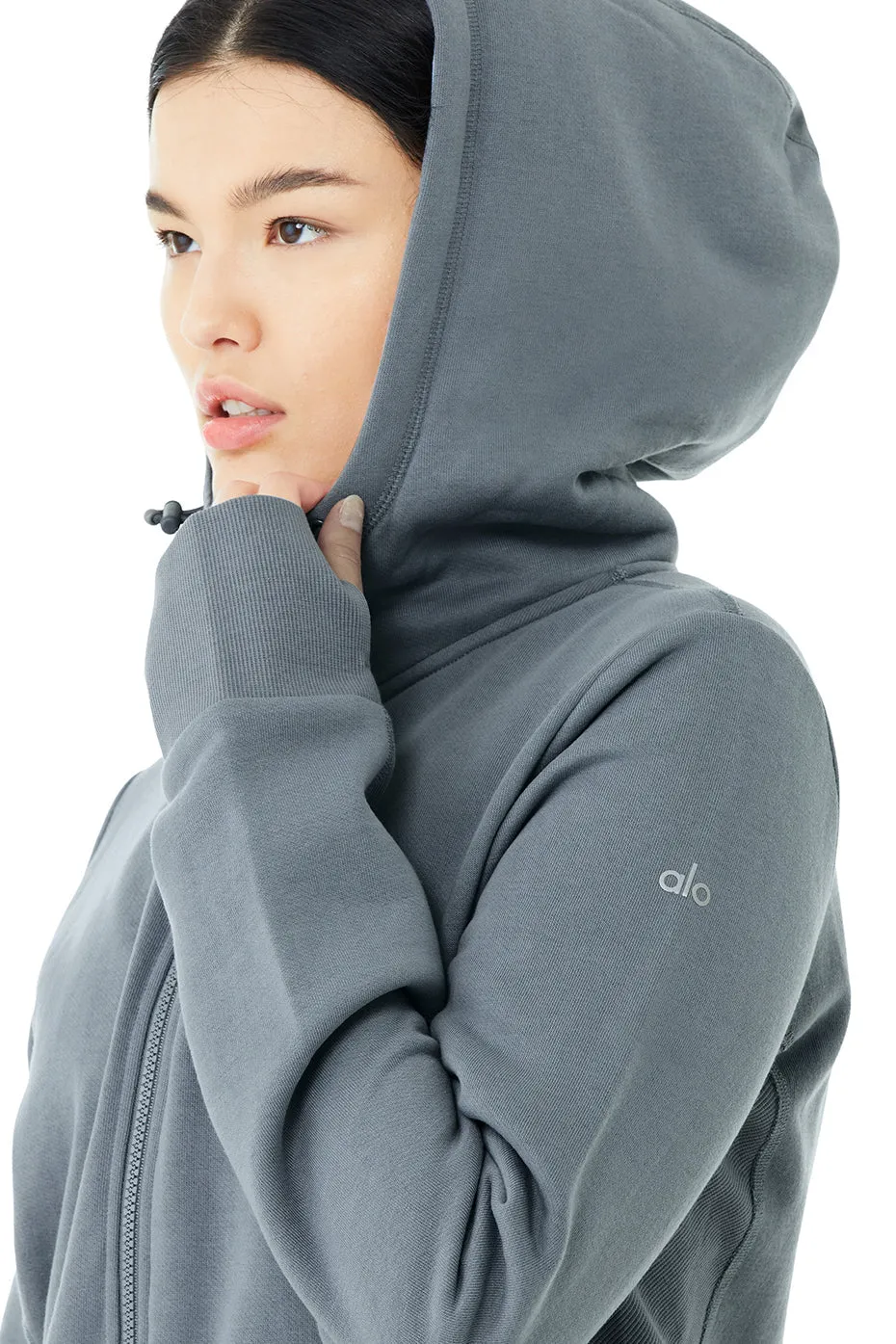 Foundation Zip Hoodie - Steel Blue