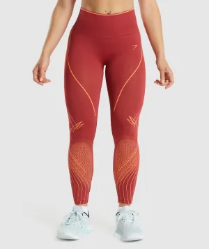 Gymshark Apex Seamless High Rise Leggings - Burgundy