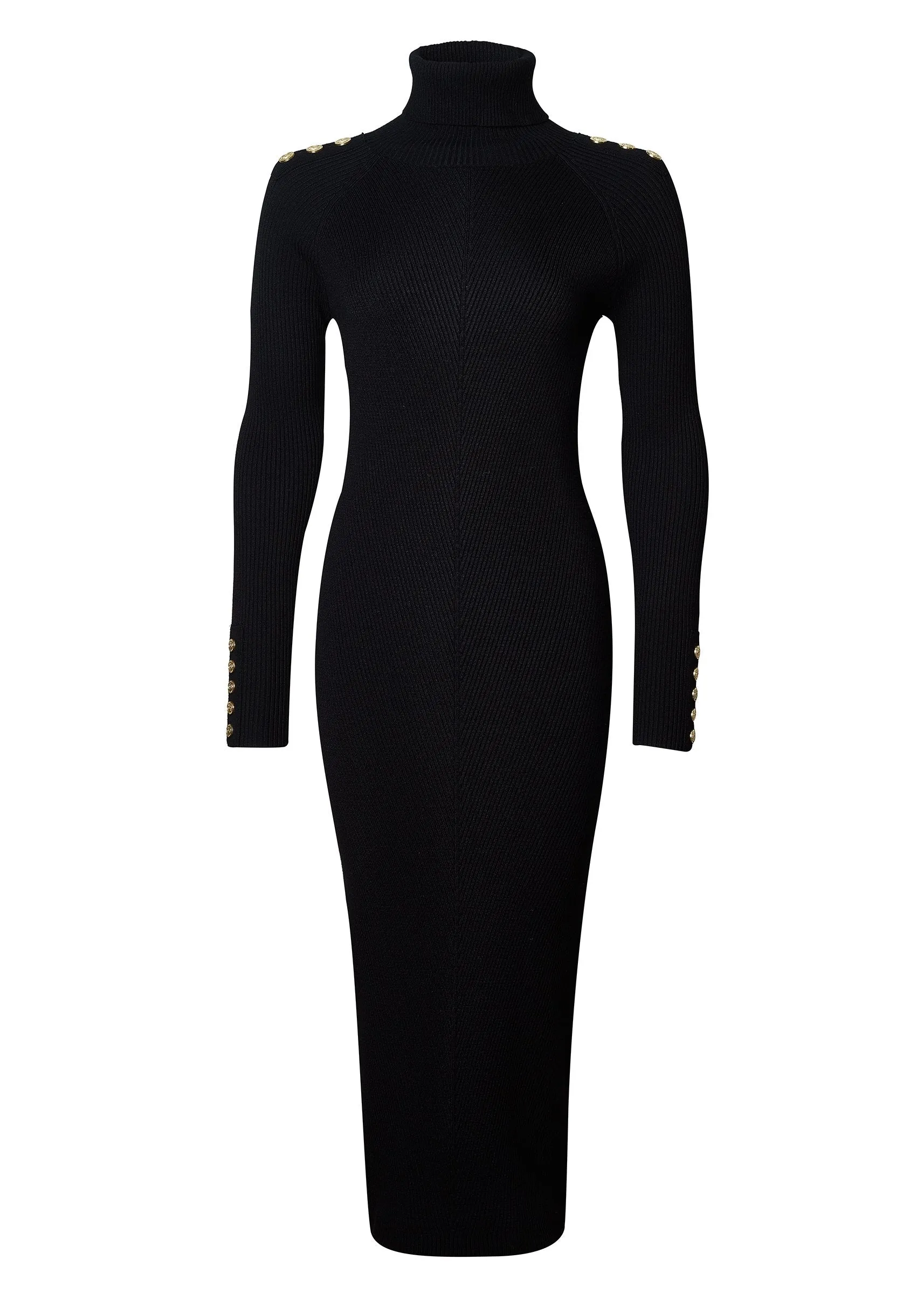 Kensington Midi Jumper Dress (Black)