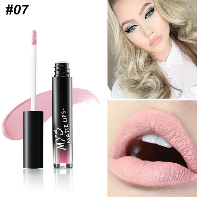 MYS Brand Makeup Matte Liquid Lipstick Tint Waterproof Make Up Long Lasting Lip Stick Nude Lip Gloss Cosmetics Batom