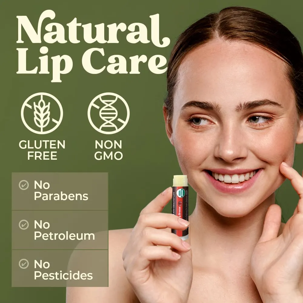 Organic Lip Balm - Best Lip Repair Chapstick for Dry Cracked Lips - Moisturizing Lip Care For Kids And Adults