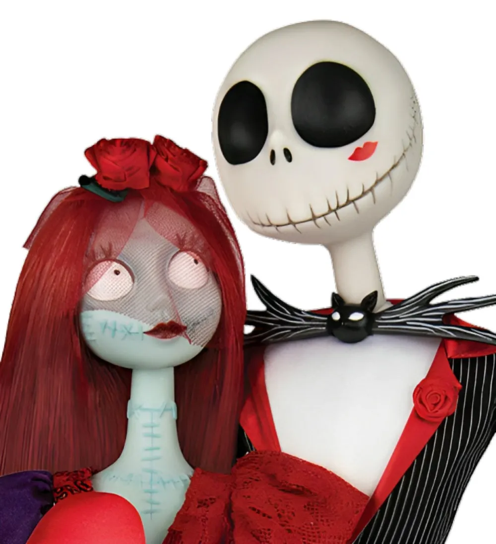 The Ashton-Drake Galleries Disney Tim Burton’s The Nightmare Before Christmas Scary Kind of Love Portrait Figure Set Collector's Edition Jack Skellington & Sally 18.5-Inches